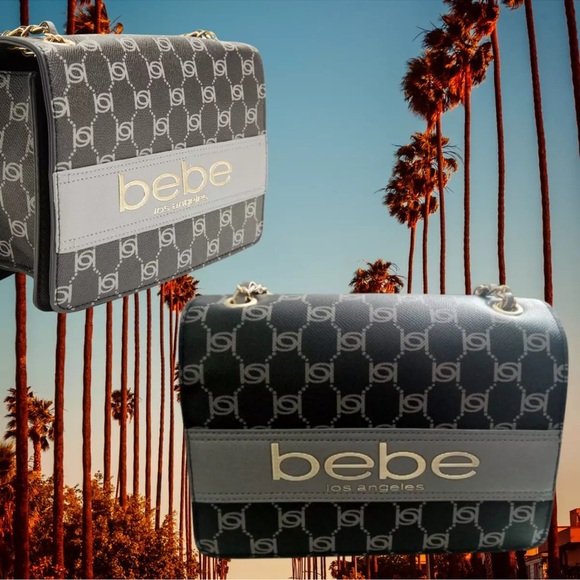 🖤🖤NWT- Bebe Serena Monogram Shoulder Bag🖤🖤 - Picture 1 of 16